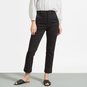 Everlane The Straight Leg Crop Pant - Washed Black